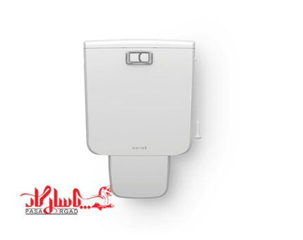 فلاش تانک کاسپین پلاس رنگ سفید ایمن آب(سارودی)+شلنگ و شیر پیسوال ورودی اب از کف