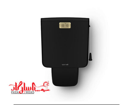 فلاش تانک کاسپین پلاس رنگ مشکی دکمه طلایی ایمن آب(سارودی)+شلنگ و شیر پیسوال ورودی اب از کف