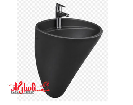 روشویی دیواری وال هنگ چینی کرد فلوریا مشکی مات